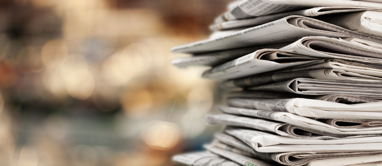 A stack of newspapers